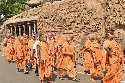 BAPS Hindu Mandir monks visit Mahabalipuram